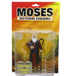 2003 Accoutrements Moses Action Figure w/ Stone Tablets And Shepherd Staff